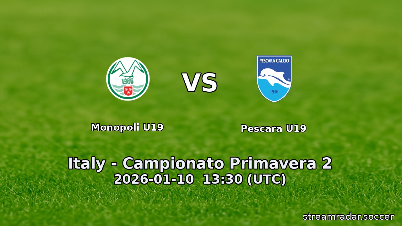 Monopoli U19 vs Pescara U19