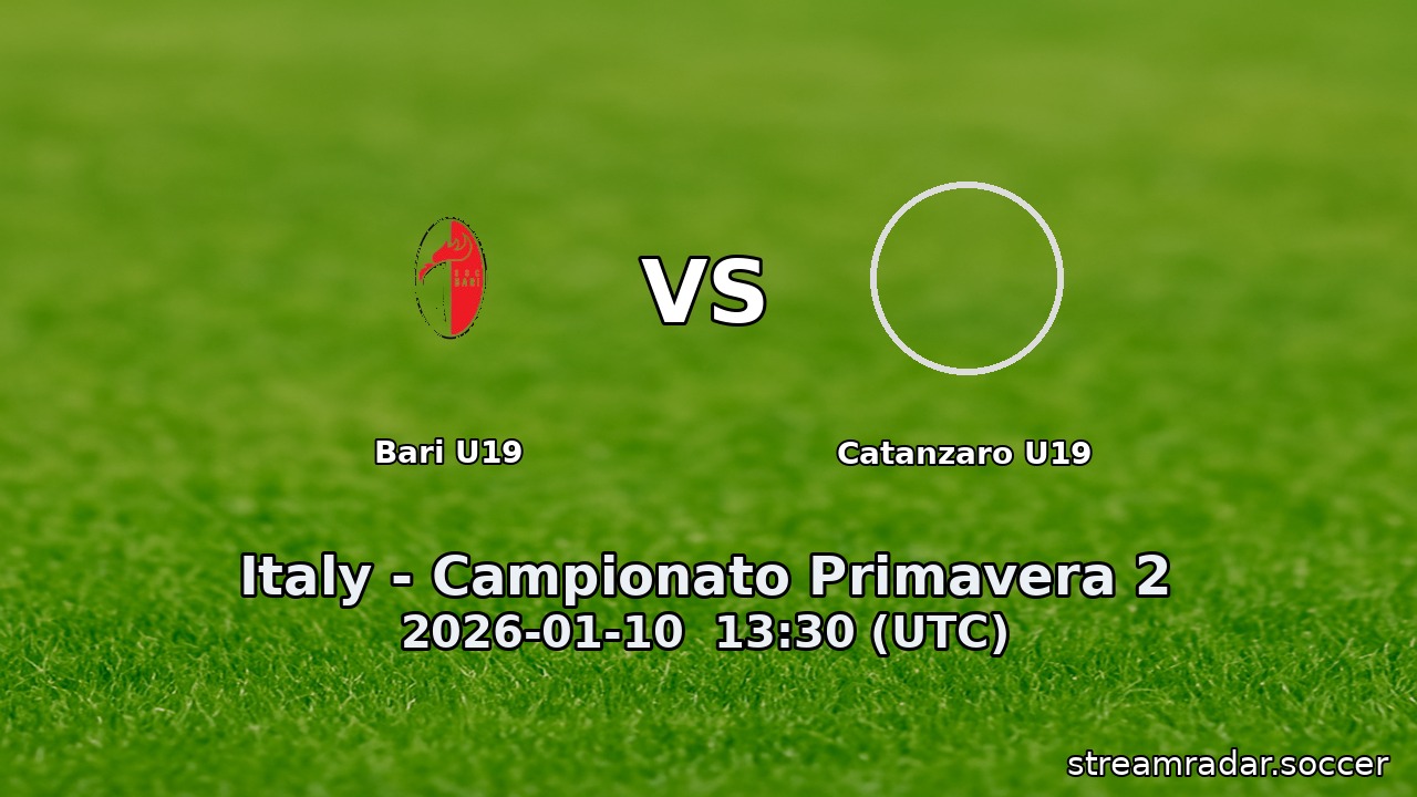 Bari U19 vs Catanzaro U19