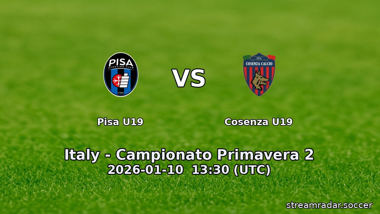 Pisa U19 vs Cosenza U19