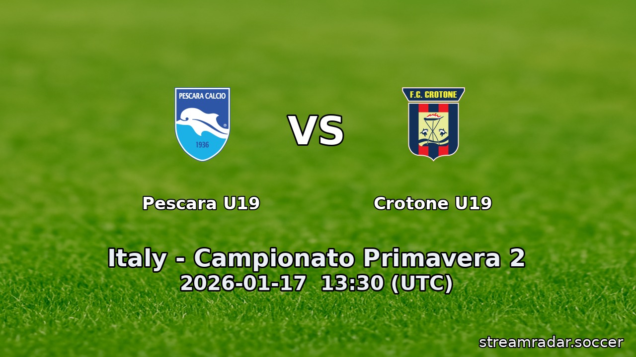 Pescara U19 vs Crotone U19