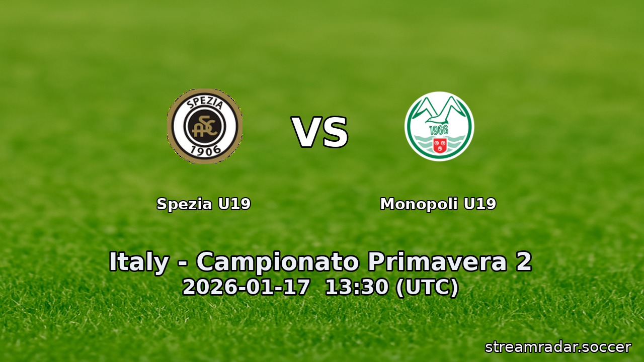Spezia U19 vs Monopoli U19
