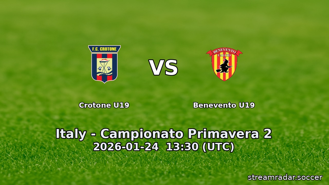 Crotone U19 vs Benevento U19