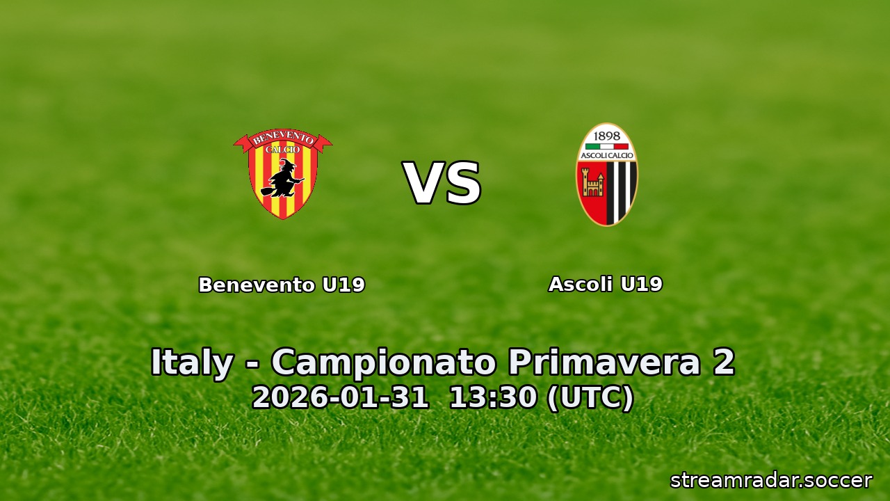 Benevento U19 vs Ascoli U19