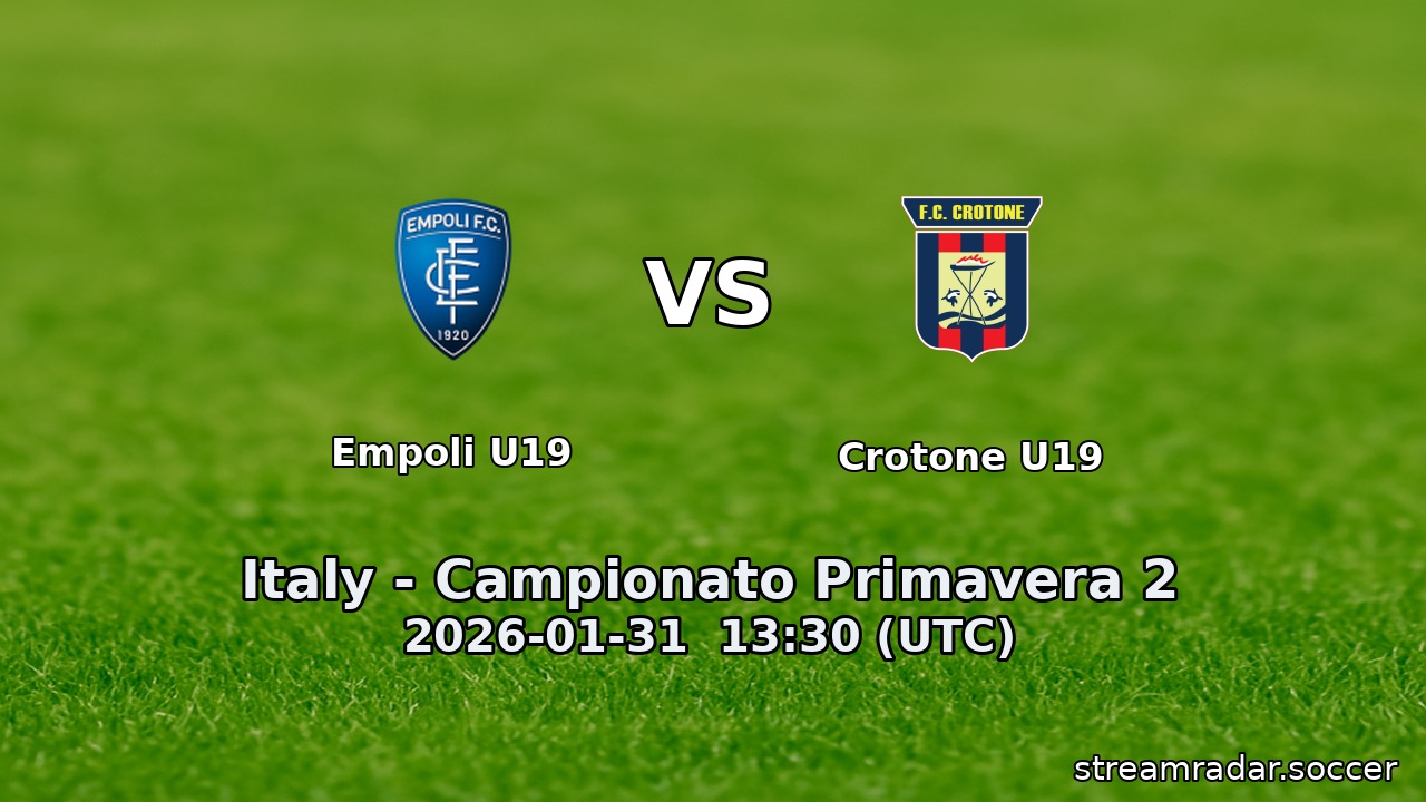 Empoli U19 vs Crotone U19