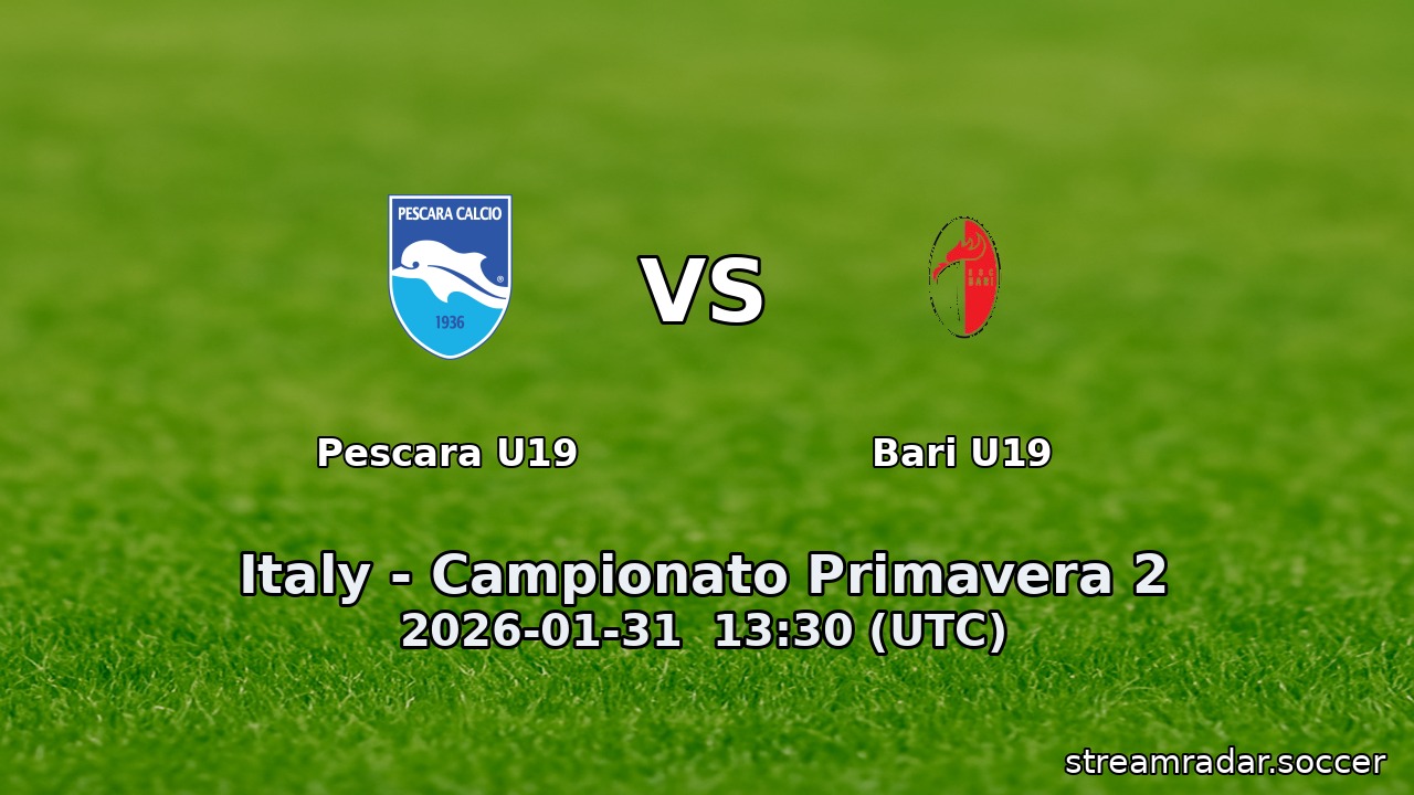 Pescara U19 vs Bari U19