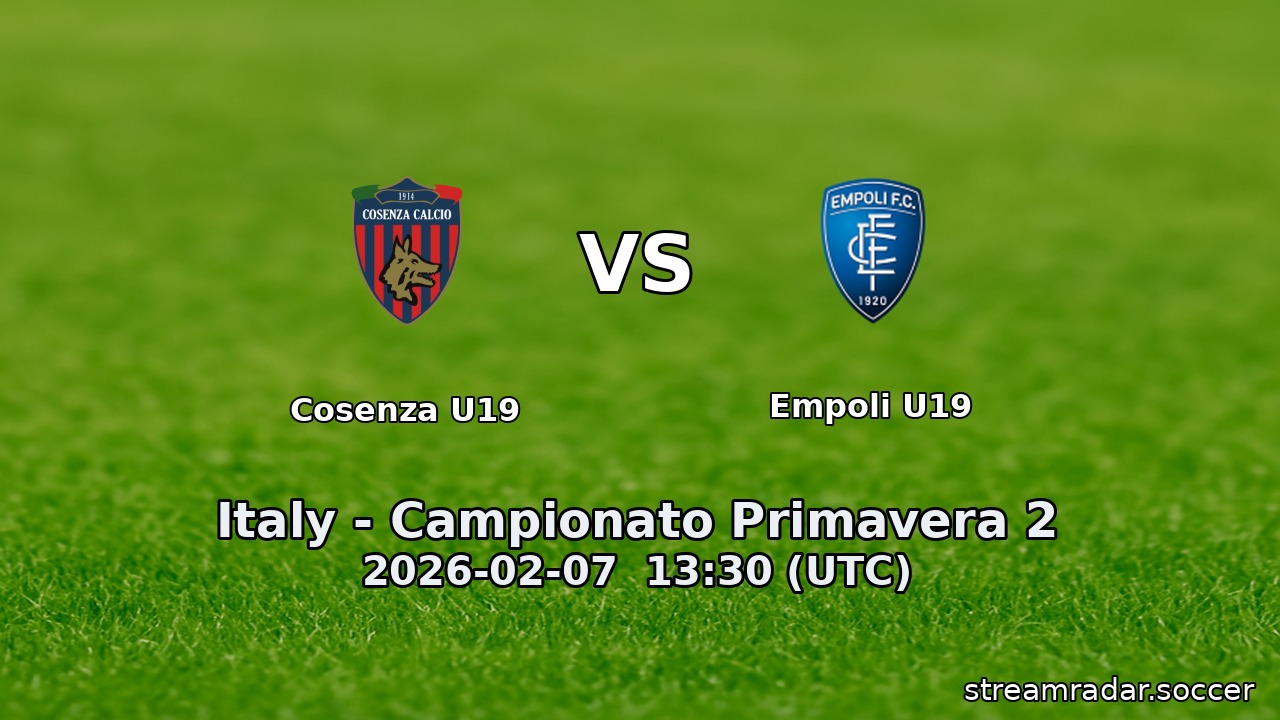 Cosenza U19 vs Empoli U19