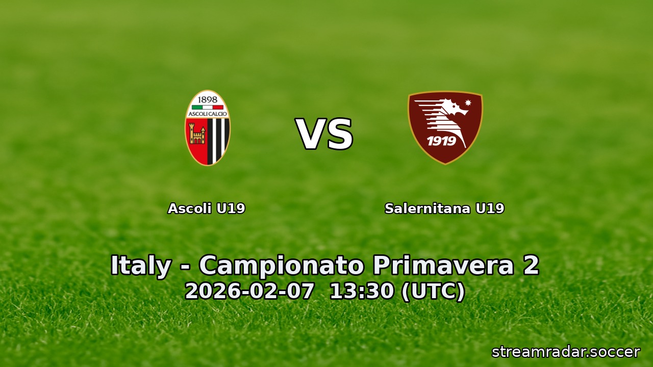 Ascoli U19 vs Salernitana U19