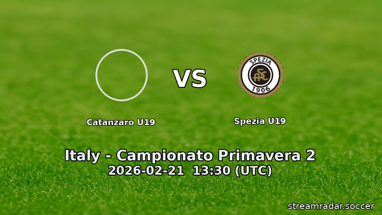 Catanzaro U19 vs Spezia U19