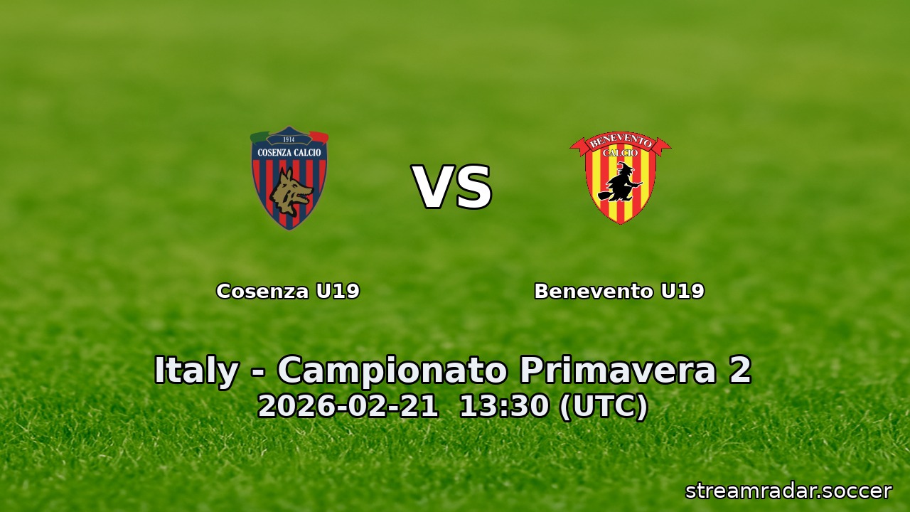 Cosenza U19 vs Benevento U19