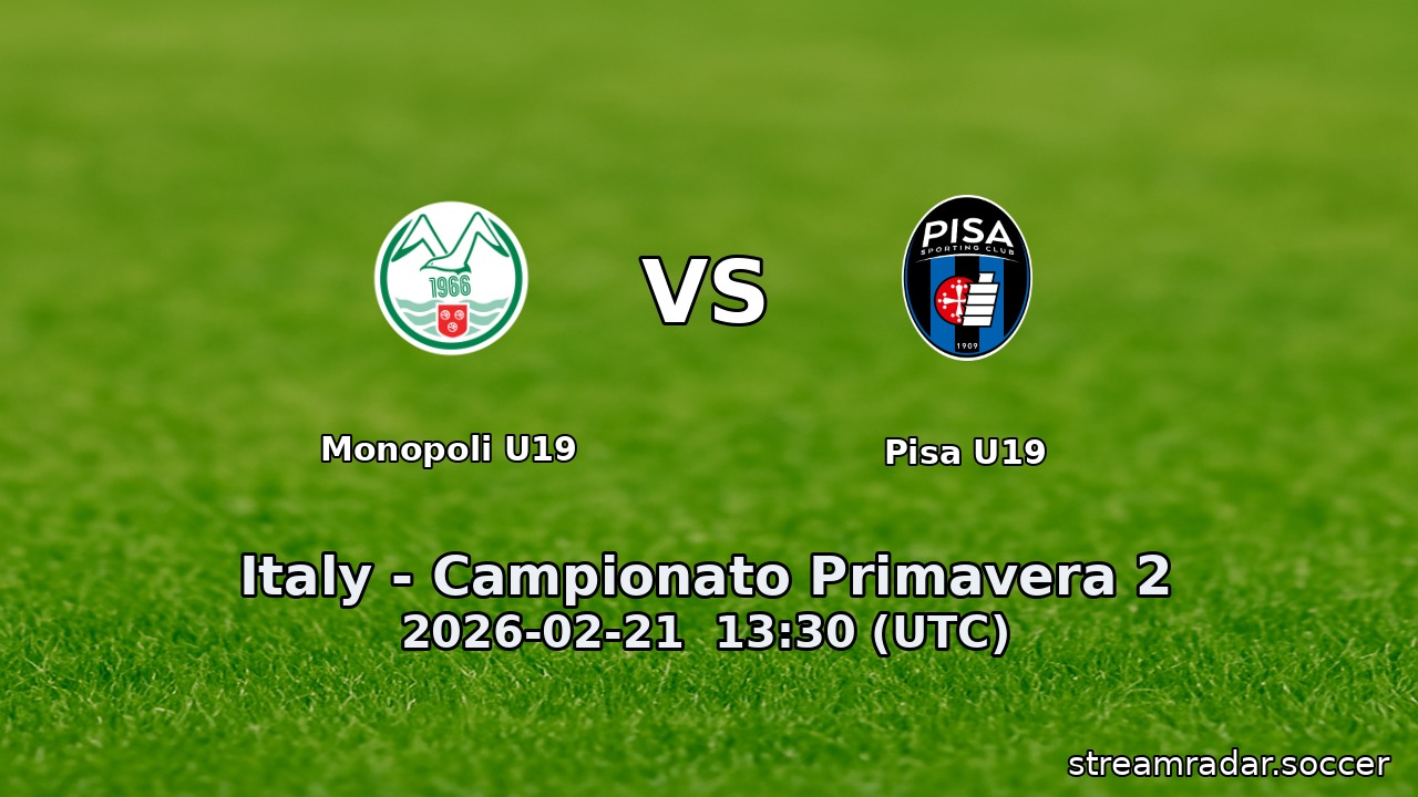 Monopoli U19 vs Pisa U19