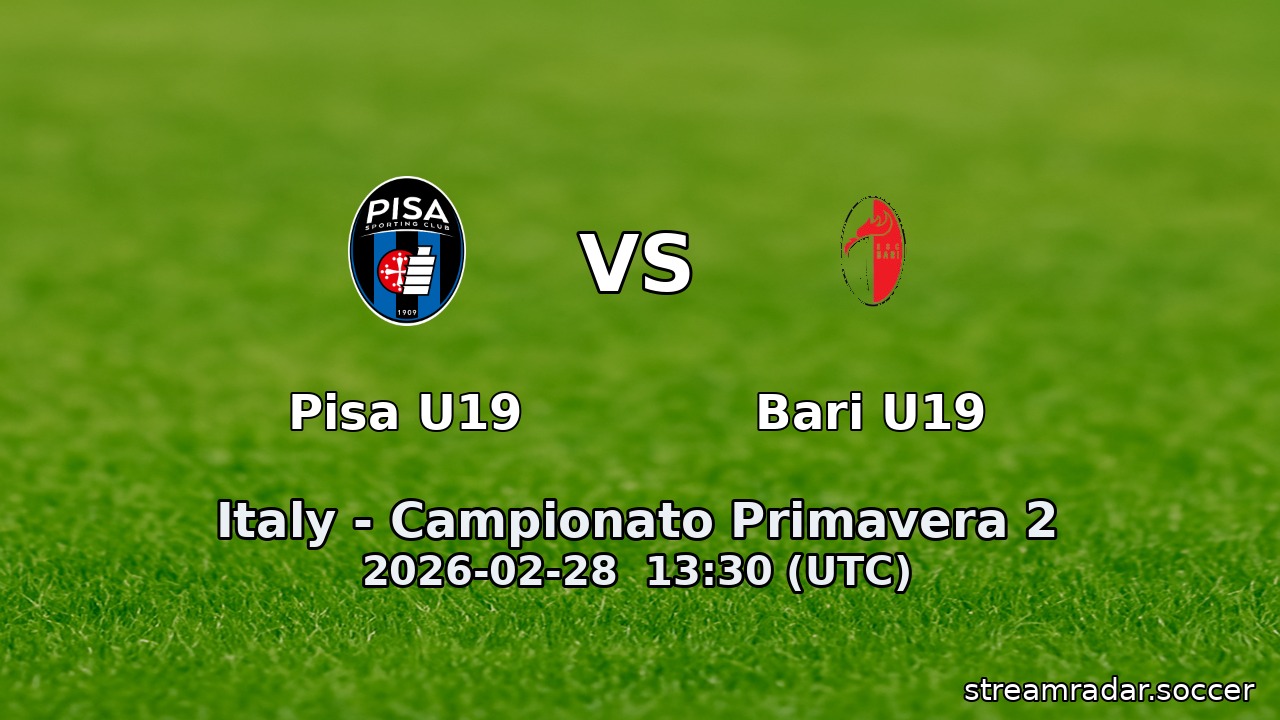 Pisa U19 vs Bari U19