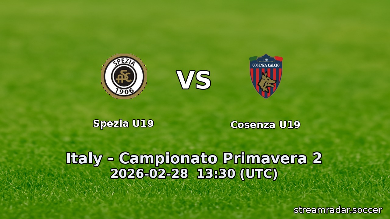 Spezia U19 vs Cosenza U19