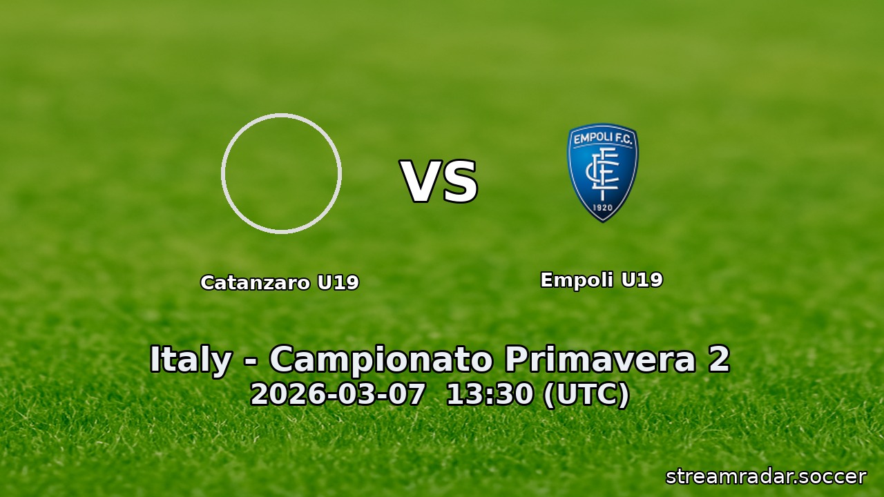 Catanzaro U19 vs Empoli U19