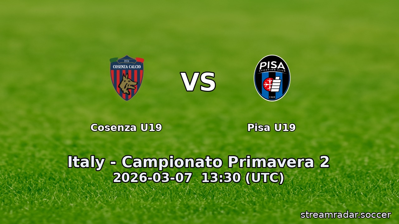 Cosenza U19 vs Pisa U19