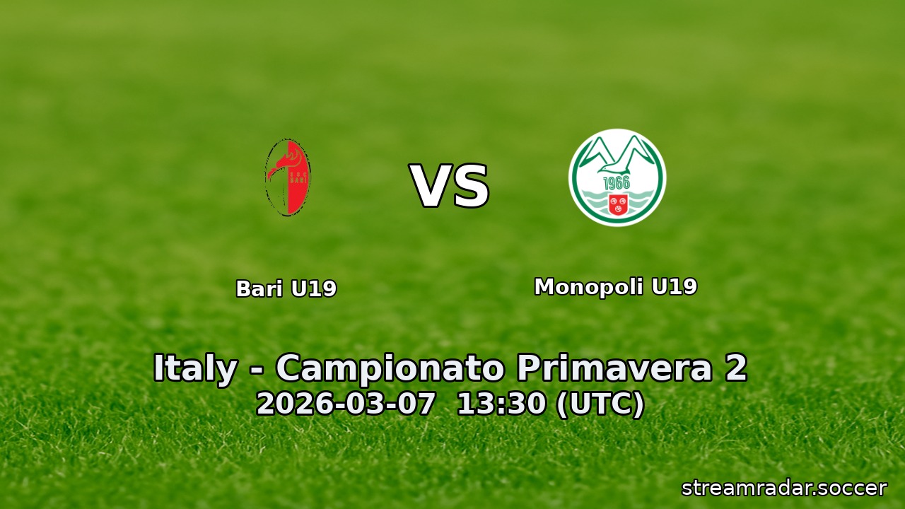 Bari U19 vs Monopoli U19