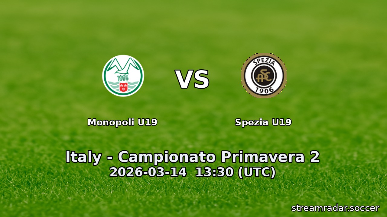 Monopoli U19 vs Spezia U19
