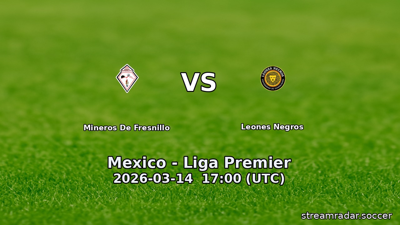 Mineros De Fresnillo vs Leones Negros