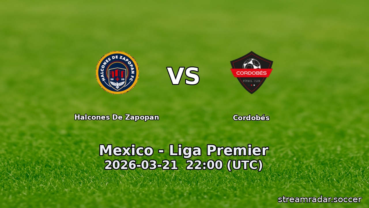 Halcones De Zapopan vs Cordobés
