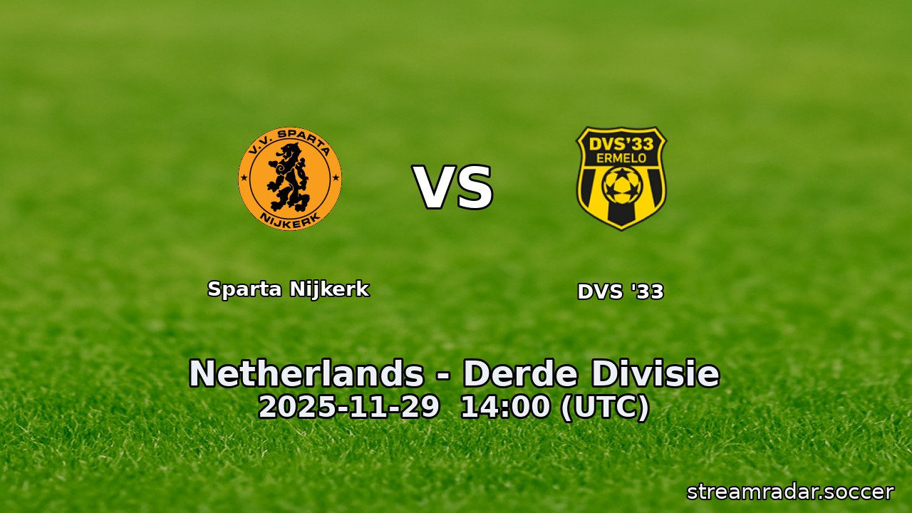 Sparta Nijkerk vs DVS '33