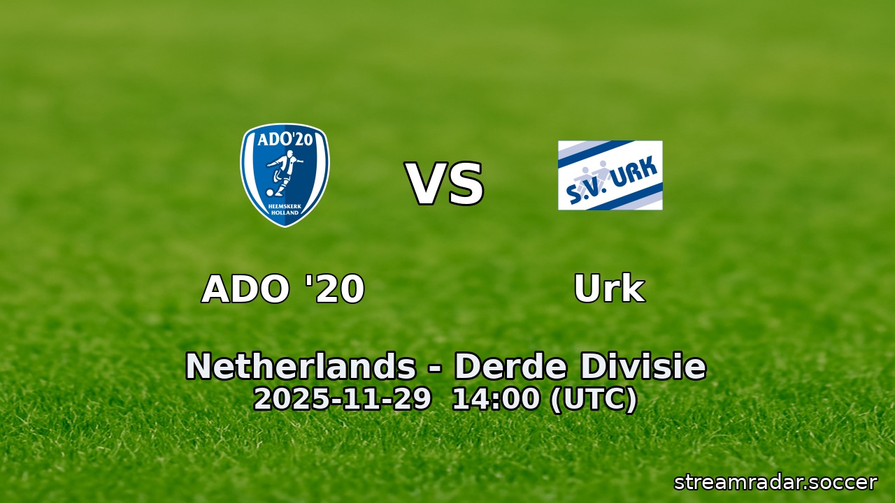 ADO '20 vs Urk
