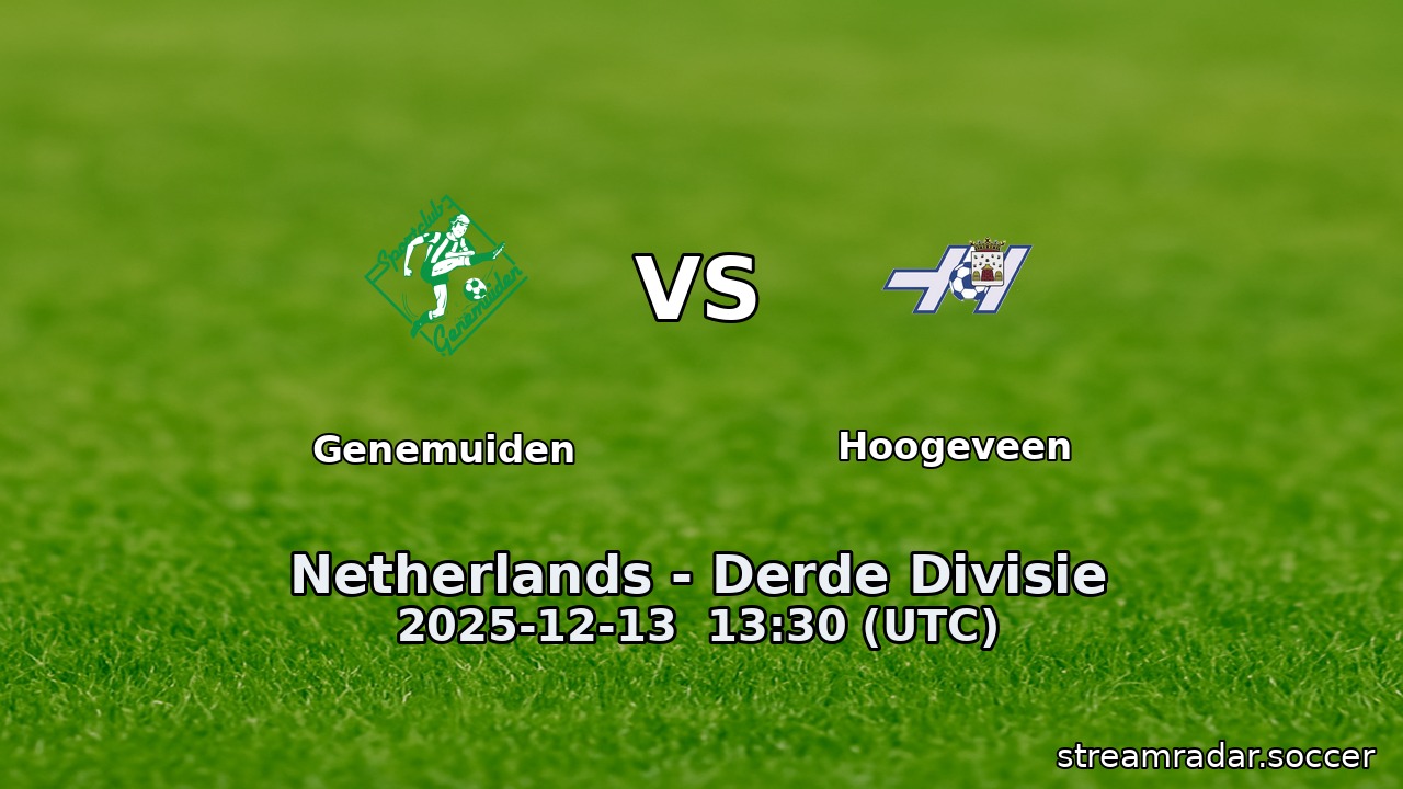 Genemuiden vs Hoogeveen