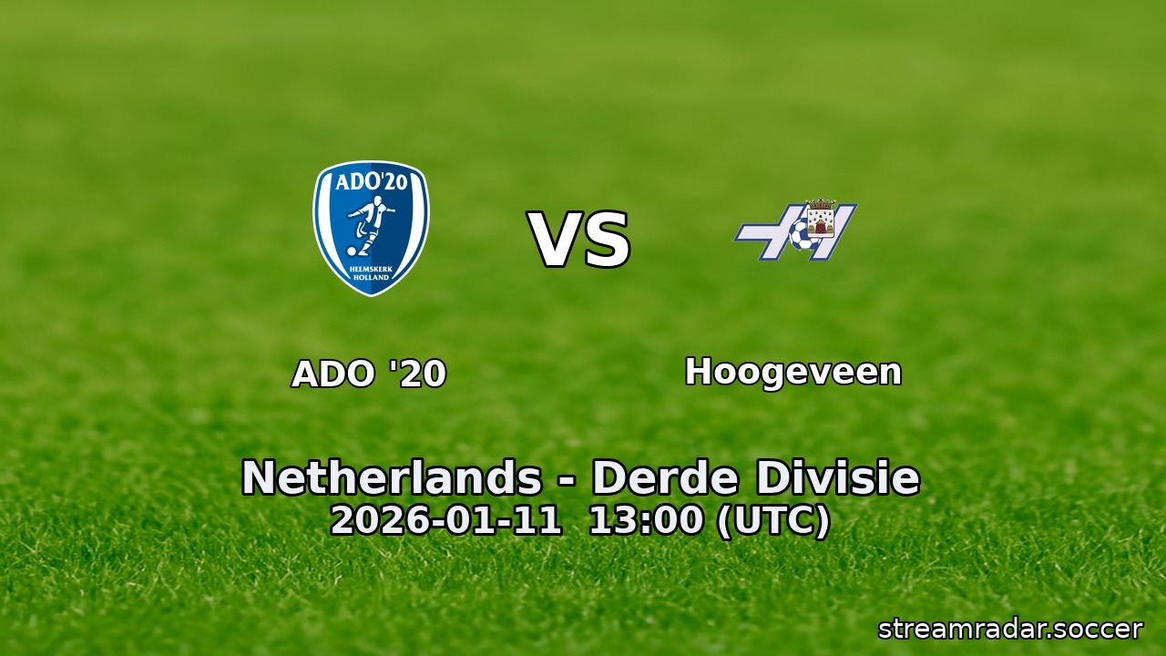 ADO '20 vs Hoogeveen