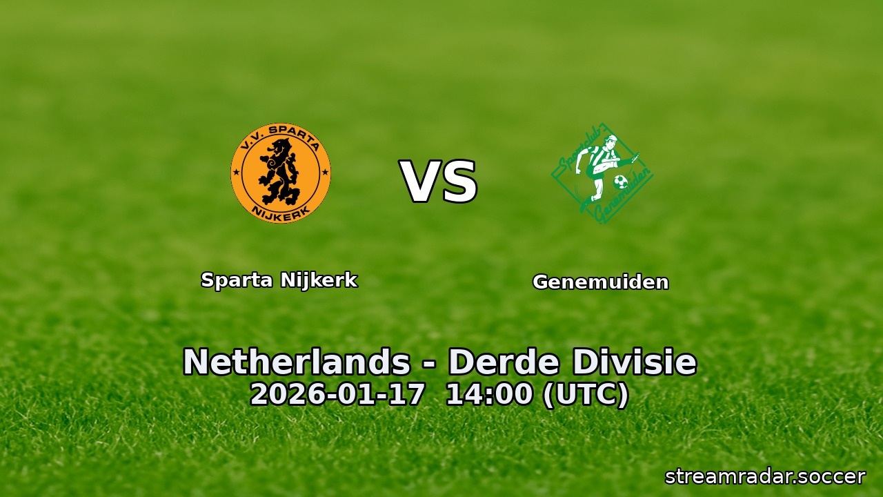 Sparta Nijkerk vs Genemuiden