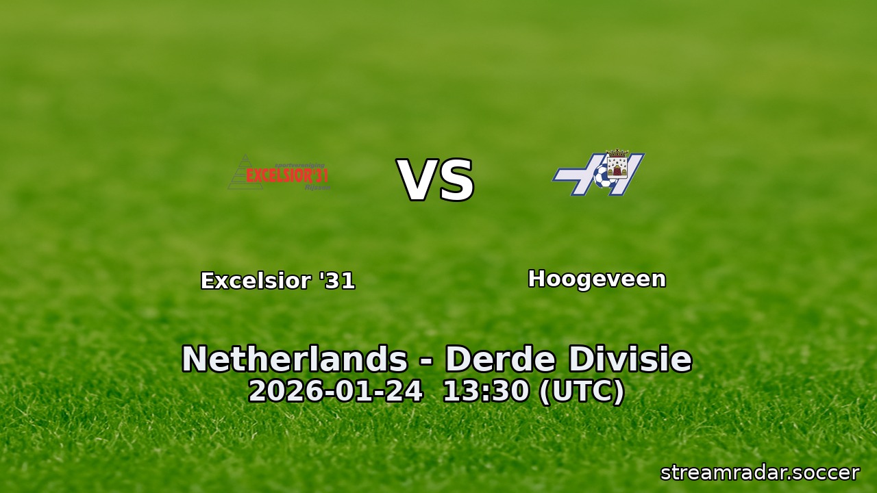 Excelsior '31 vs Hoogeveen