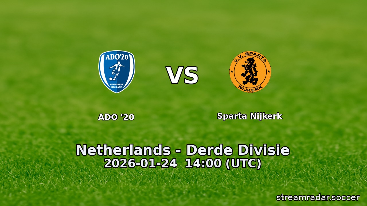 ADO '20 vs Sparta Nijkerk