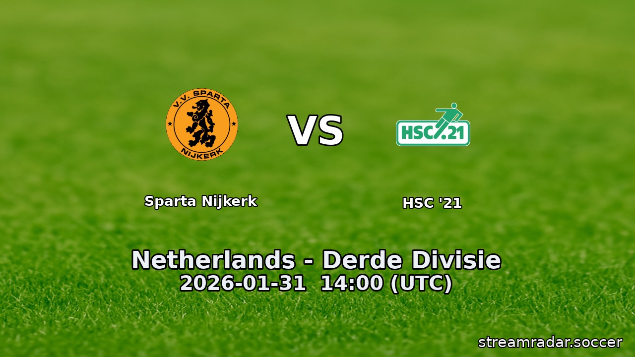 Sparta Nijkerk vs HSC '21