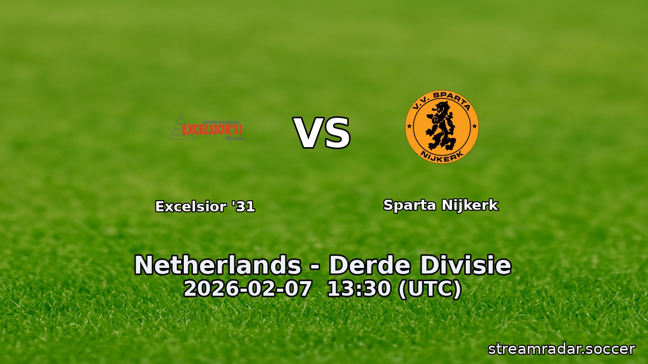 Excelsior '31 vs Sparta Nijkerk