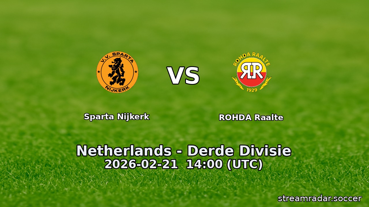 Sparta Nijkerk vs ROHDA Raalte