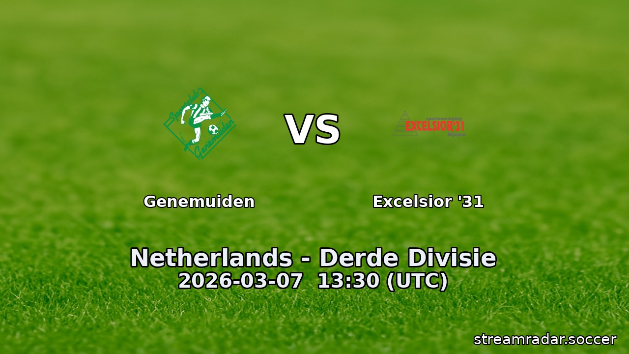 Genemuiden vs Excelsior '31