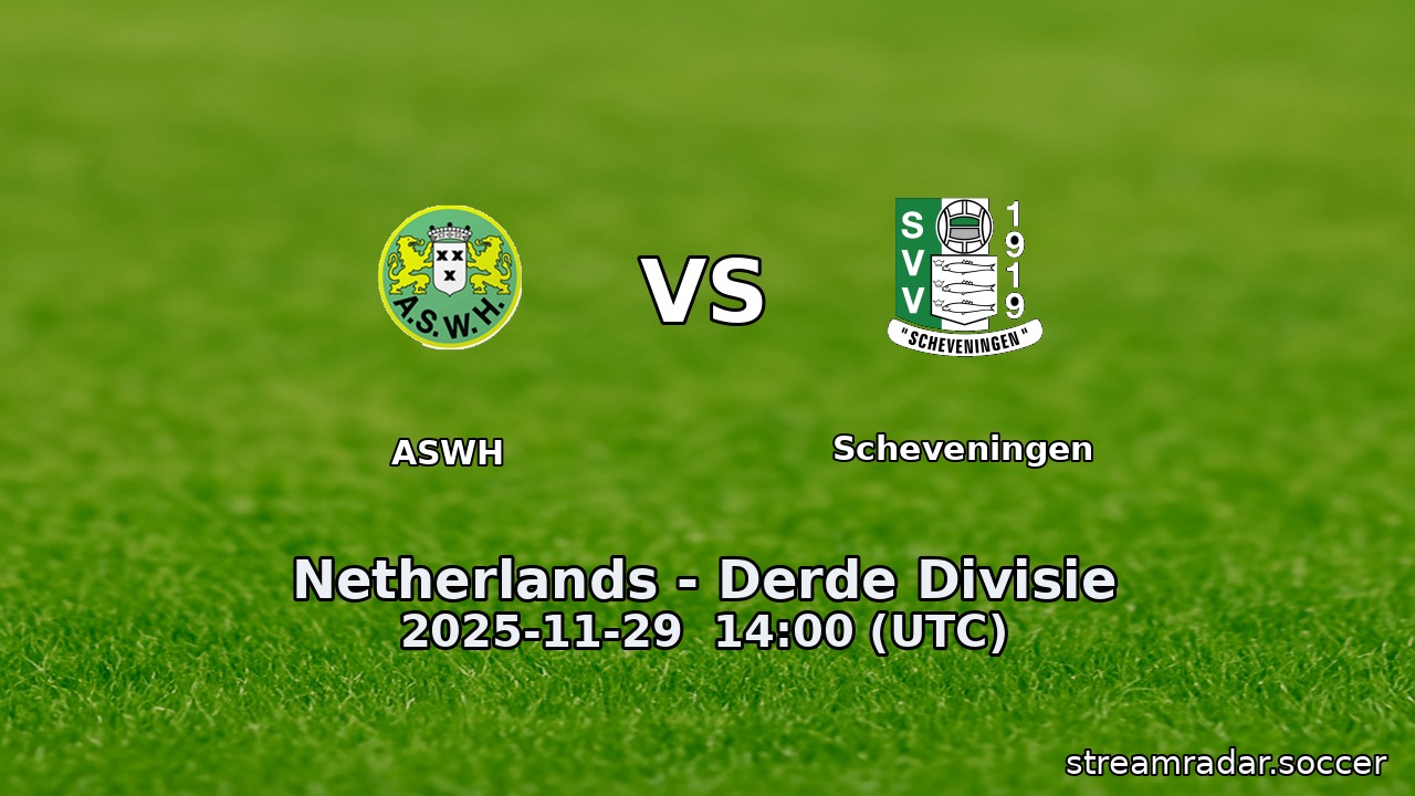 ASWH vs Scheveningen