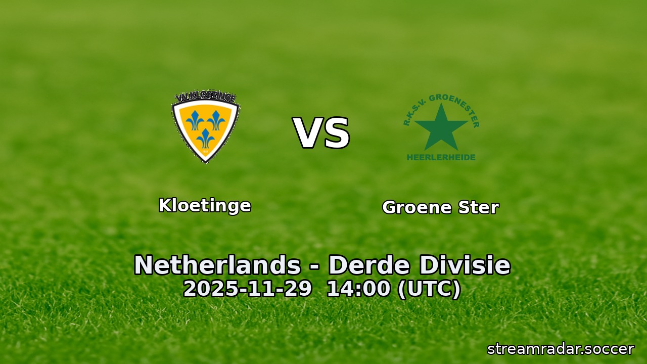 Kloetinge vs Groene Ster