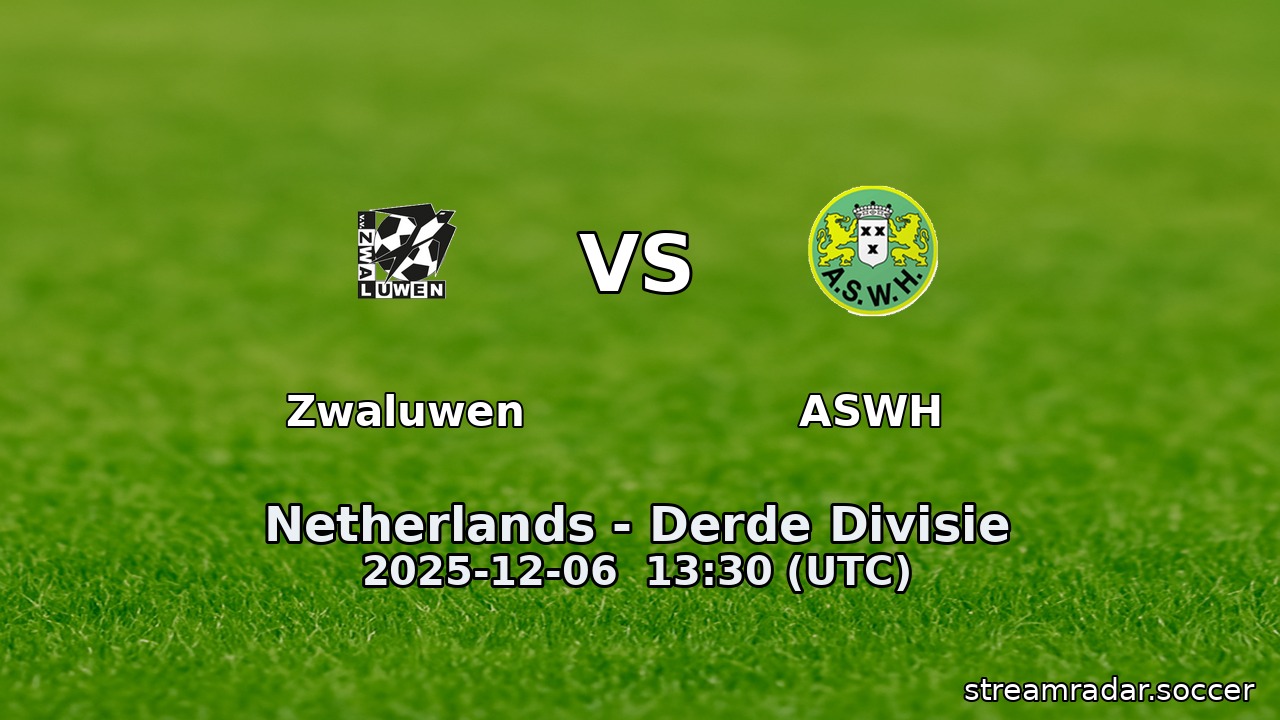Zwaluwen vs ASWH