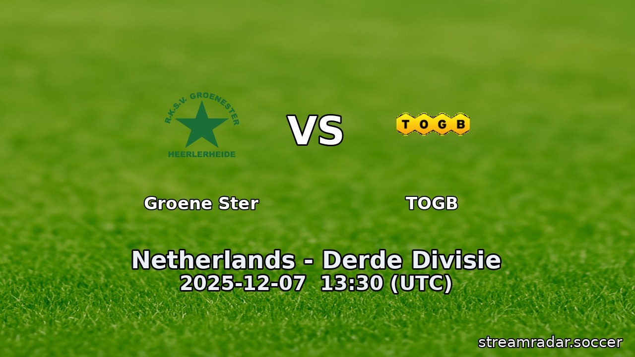 Groene Ster vs TOGB
