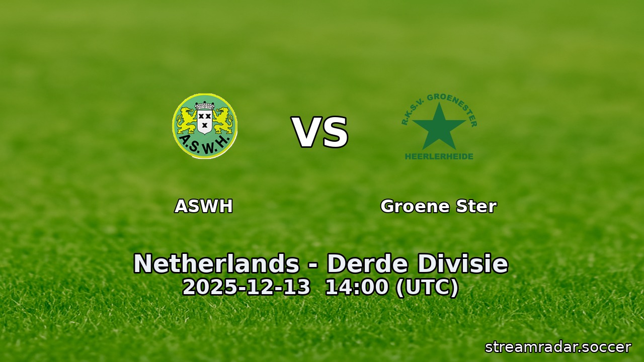 ASWH vs Groene Ster