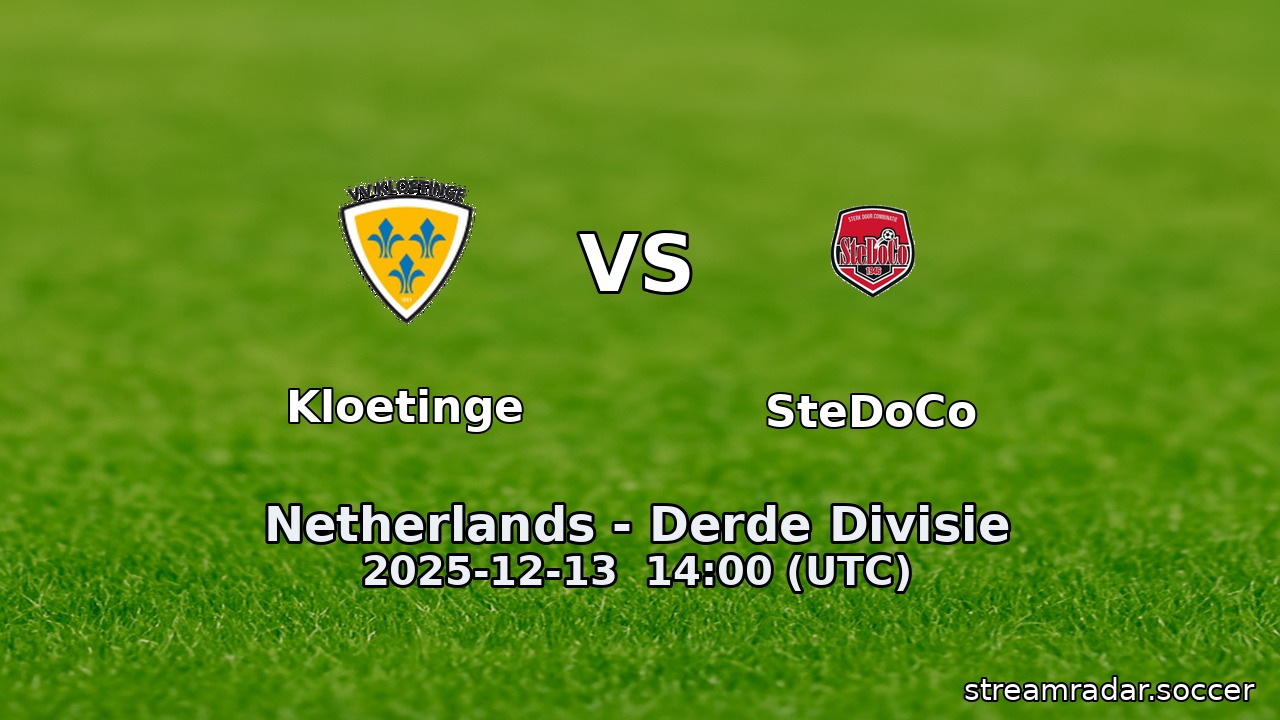 Kloetinge vs SteDoCo