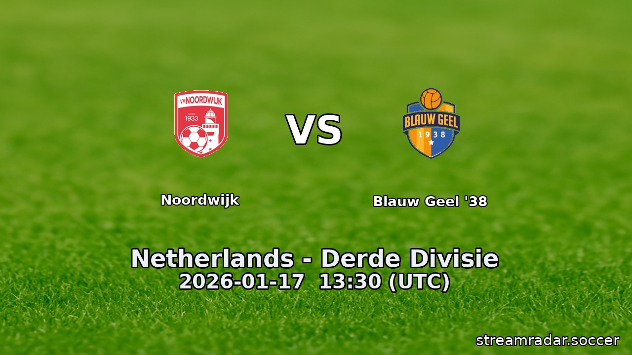 Noordwijk vs Blauw Geel '38