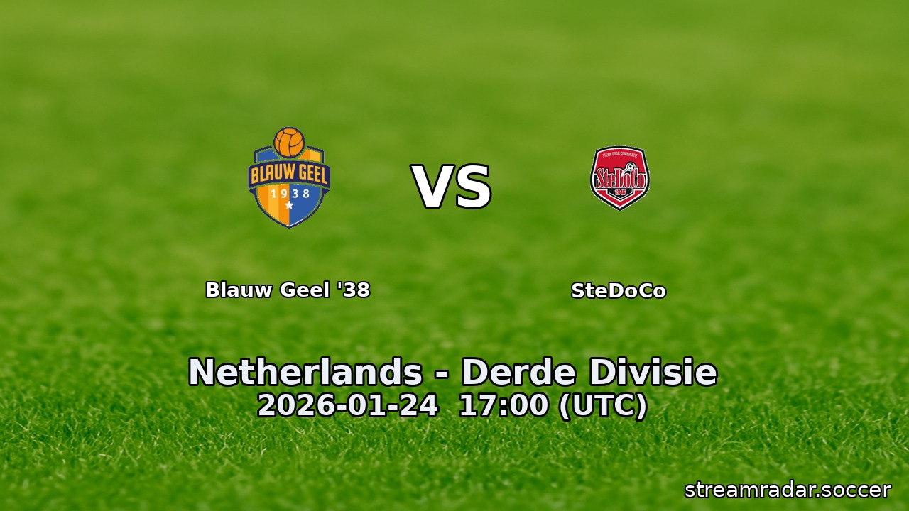 Blauw Geel '38 vs SteDoCo