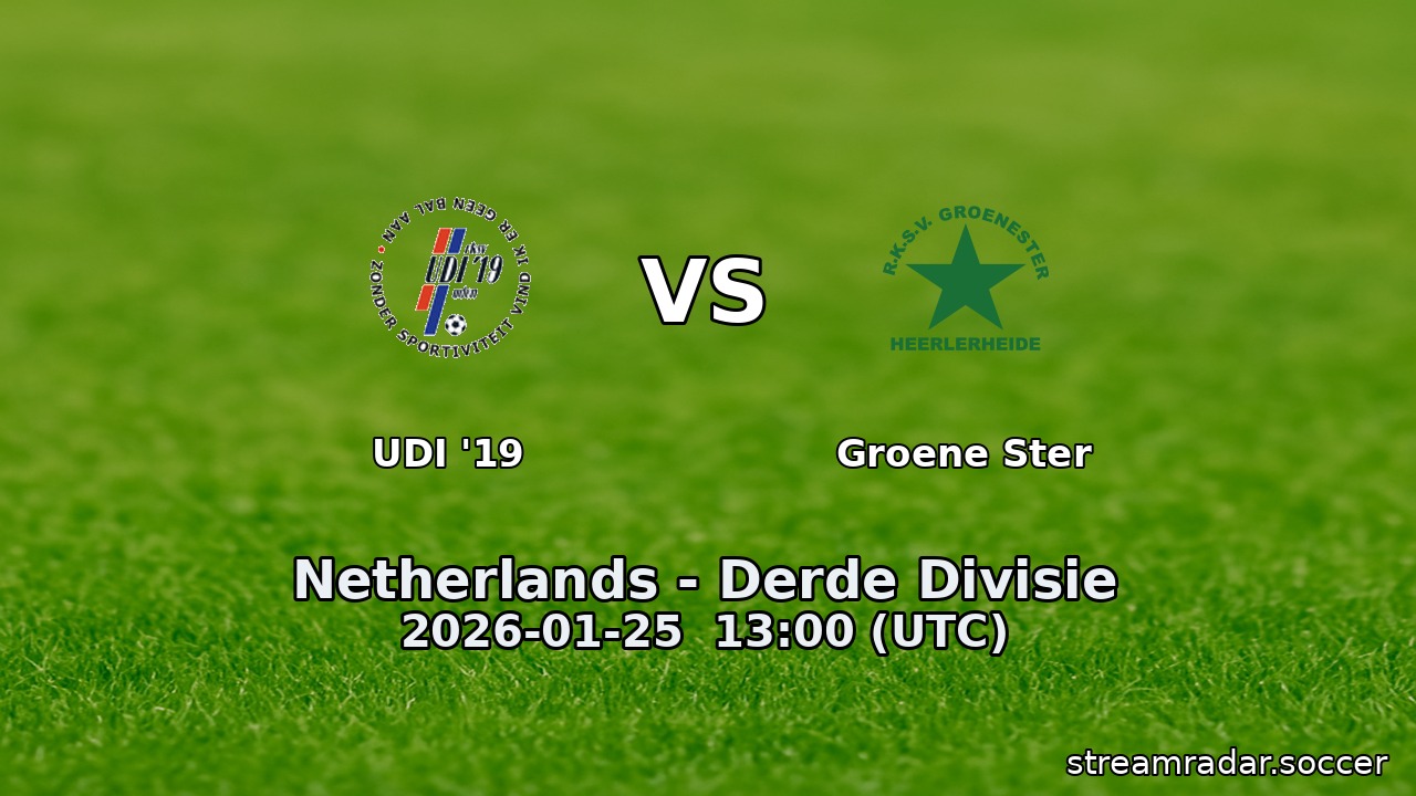 UDI '19 vs Groene Ster