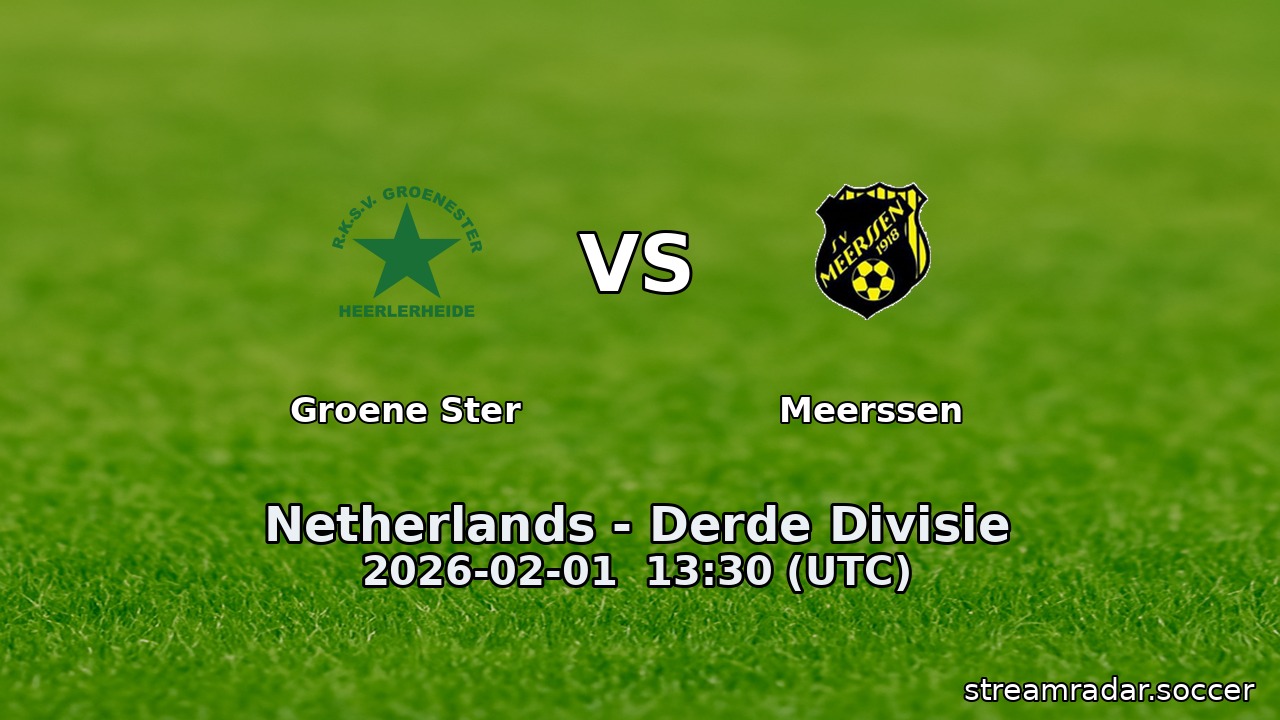 Groene Ster vs Meerssen