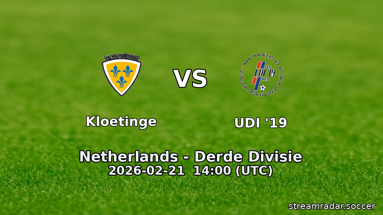 Kloetinge vs UDI '19