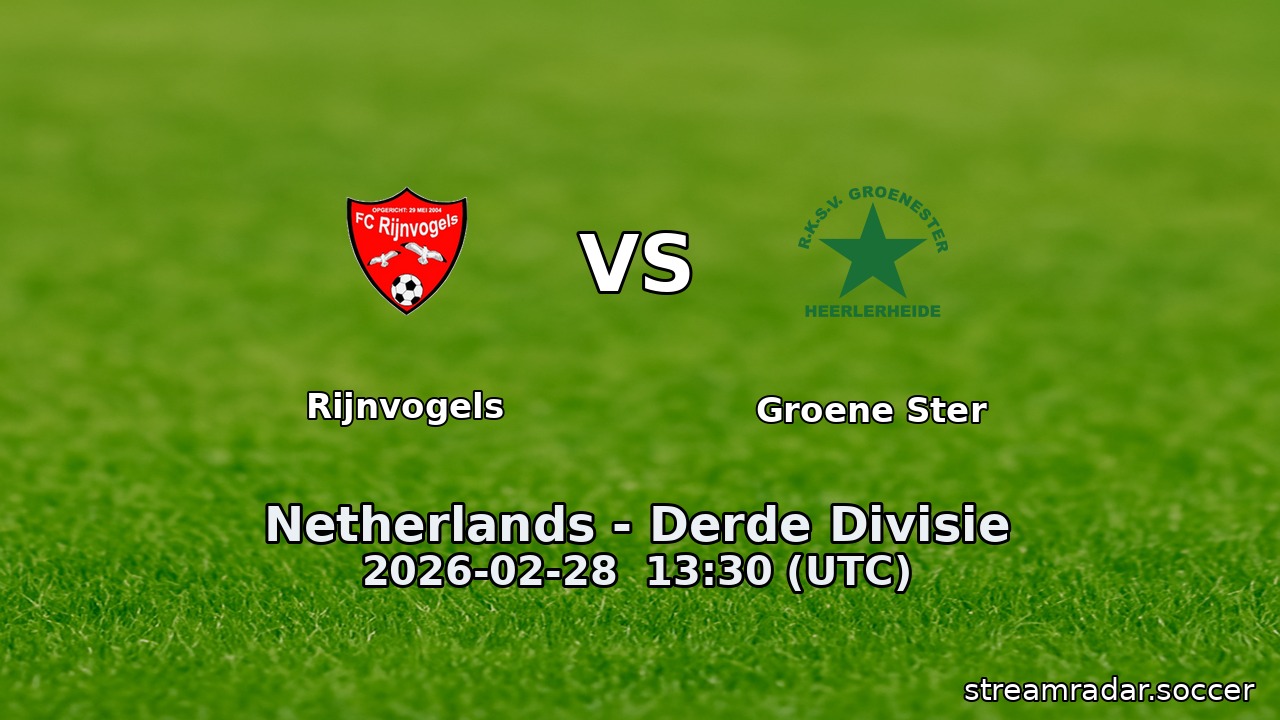 Rijnvogels vs Groene Ster