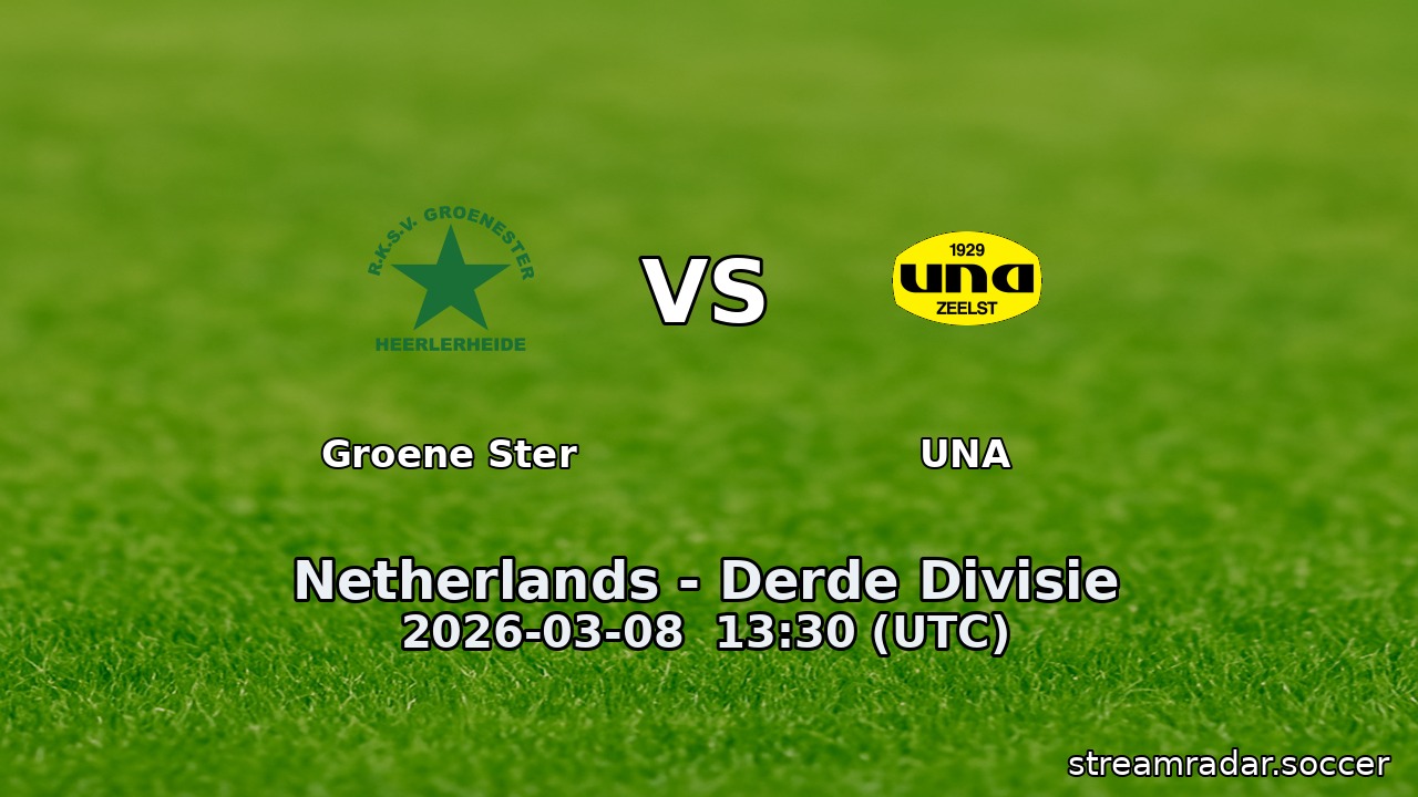 Groene Ster vs UNA
