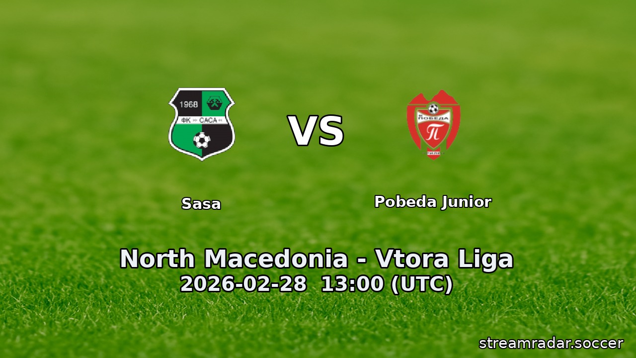 Sasa vs Pobeda Junior