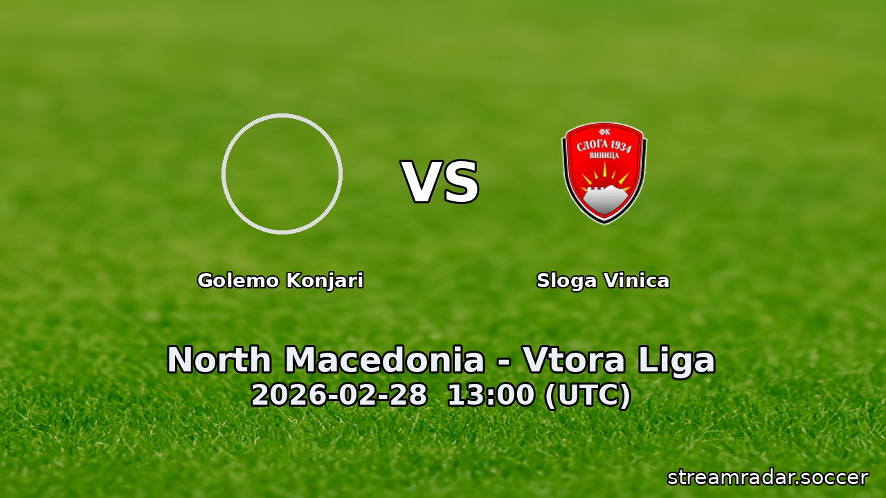 Golemo Konjari vs Sloga Vinica