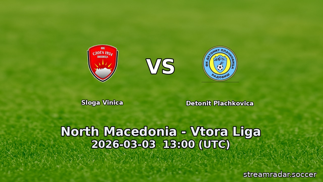 Sloga Vinica vs Detonit Plachkovica