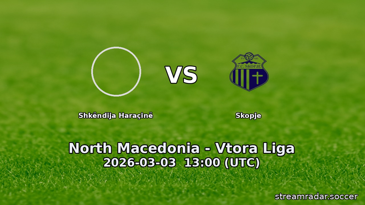 Shkëndija Haraçinë vs Skopje